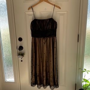 Gently used black beaded party dress